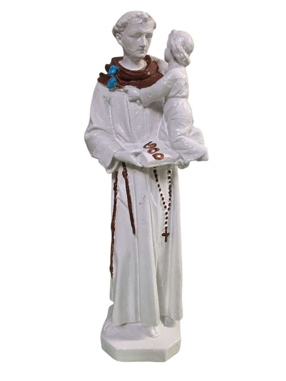 Vintage Saint Anthony of Padua w/ Christ Child Plaster Statue 16.5" Religious